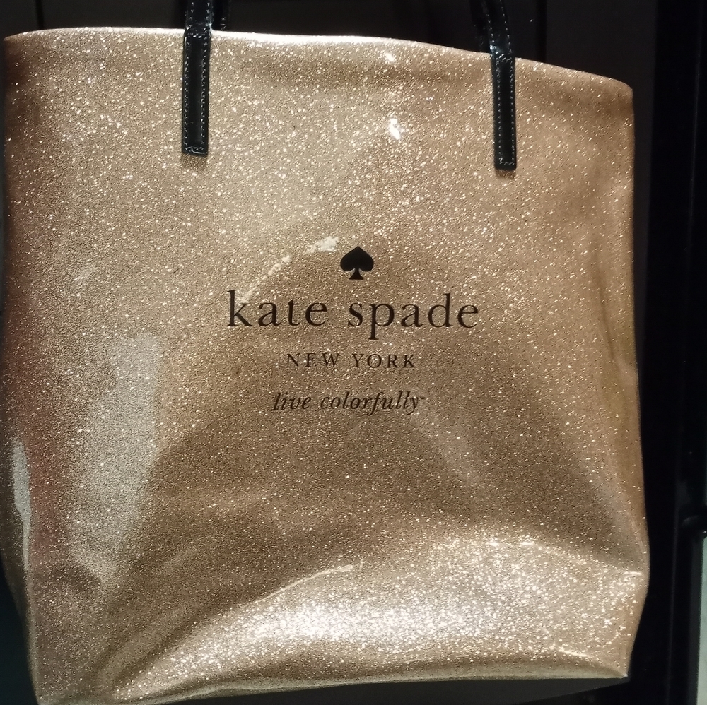 Kate spade rose gold sparkle bag